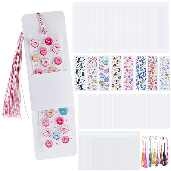 DIY-Buchbinderei-Sets, einschließlich transparenter Acrylplatte, leere Papierkarte, Quasten, UV-Aufkleber