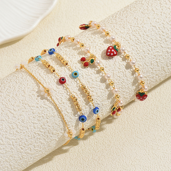 Богемные латунные цепочки на лодыжку для летнего отпуска, золотые