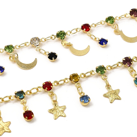 Латунные плоские круглозвенные цепи, со стеклом, стойки покрытие, долговечный, без свинца и без кадмия, пайки, с катушкой