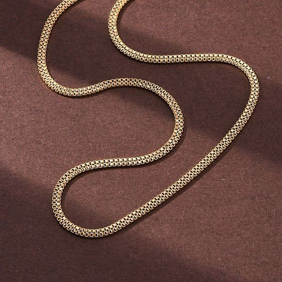 2.5мм 304 ожерелья из нержавеющей стали с двойной коробкой, ионное покрытие (ip)