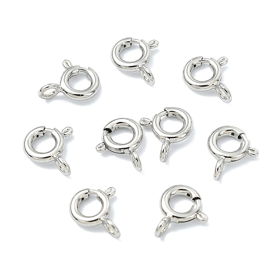 SHEGRACE Brass Spring Ring Clasps, Cadmium Free & Nickel Free & Lead Free, Ring