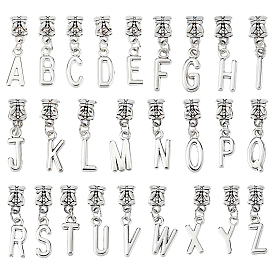52 шт., европейские подвески из сплава в тибетском стиле, Подвески с большими отверстиями, Письмо ~ Z