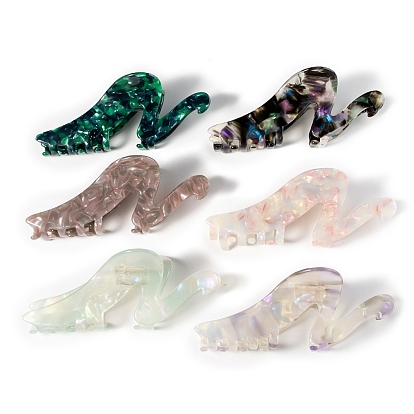 Cellulose Acetate(Resin) Large Claw Hair Clips, for Girls Women Thick Hair