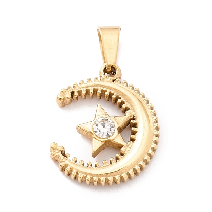 Вакуумное покрытие pvd 304 подвеска из нержавеющей стали, долговечный, горный хрусталь, луна