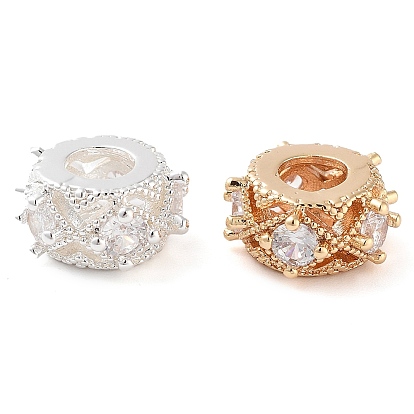 Латунные микропаве из прозрачного кубического циркония, без кадмия, без никеля и без свинца, плоско-круглые