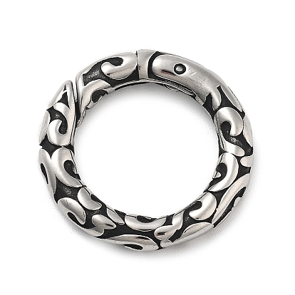 304 пружинные кольца из нержавеющей стали, кольцо с узором, для изготовления кожаных браслетов