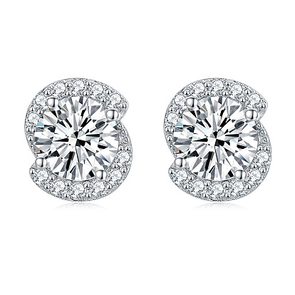 Sparkling Zirconia & Diamond Twist Set - Sterling Silver Earrings, Pendant Necklace Trio for Women