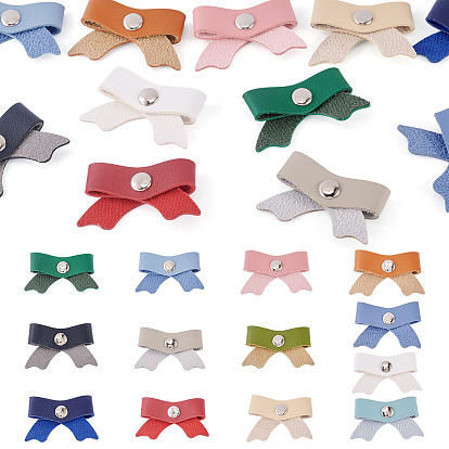 13 шт. 13 цвета держатели для кабелей из искусственной кожи, ремешок-органайзер, для управления проводами, с кнопкой-застежкой из сплава, бантом