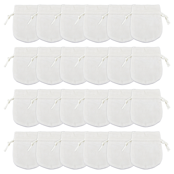24Pcs Velvet Storage Bags, Drawstring Pouches Packaging Bag, Oval