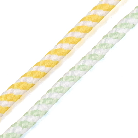 Полосатый нейлоновый плетеный шнур, круглые, для изготовления шнурков, шитье одежды своими руками