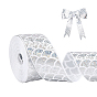 Polyester Laser Ribbon, Fish Scale Pattern, for Hair Accessories, Pet Leash