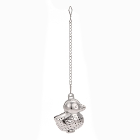 304 Stainless Steel Tea Infuser, Duck with Chain Hook, Tea Ball Strainer Infusers