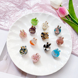 Sweet Bunny Mini Hair Clips for Girls, Cute and Lovely Braided Hair Accessories