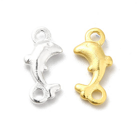 Brass Connector Charms, Cadmium Free & Lead Free, Long-Lasting Plated, Dolphin Links