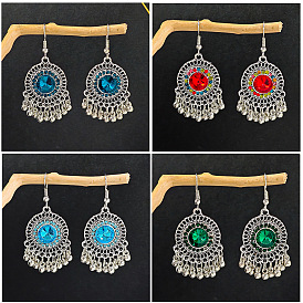 Bohemian Style Alloy Chandelier Earrings, Jewely for Women, Platinum