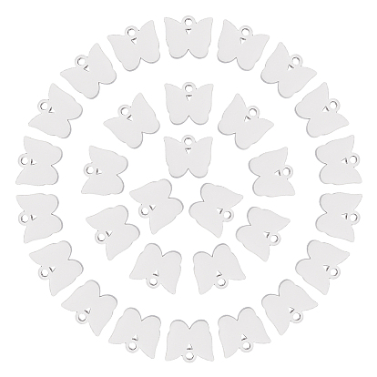 20 pcs 304 dijes de acero inoxidable, pulido manual, mariposa