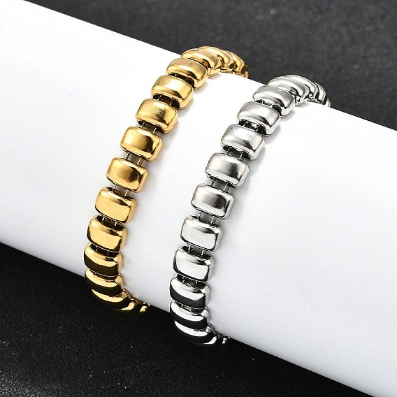 304 браслеты из прямоугольной цепи из нержавеющей стали для женщин