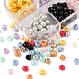 480 pcs 12 couleurs cuisson perles de verre nacrées peintes perles rondes