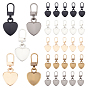 30шт. 5 цвета, бегунки молнии из сплава, сердце