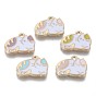 Emaille Anhänger Legierung, cadmiumfrei und bleifrei, Katze, Licht Gold