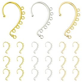 18 pcs 3 couleurs alliage oreille manchette résultats, boucles d'oreilles à enrouler grimpeur, avec boucles horizontales, plaqué longue durée