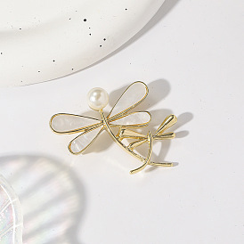 Броши из сплава стрекоз, с ракушечными бусинами и акриловыми бусинами