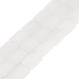 Natural White Jade Beads Strands, Rectangle