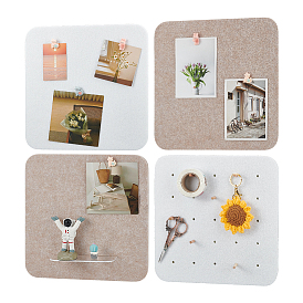4шт. 4 стили квадратная самоклеящаяся фетровая доска объявлений, форум для домашнего офиса и школы
