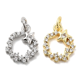 Латунные микро проложить кубического циркония прелести, звонить звездочкой, долговечный, стойки покрытие, с целью перехода в кольце