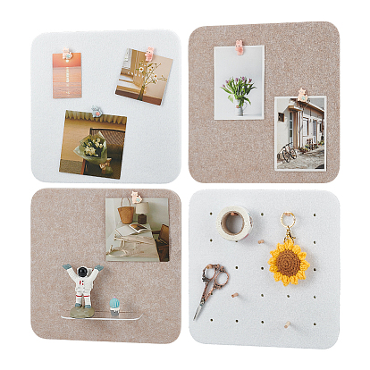 4шт. 4 стили квадратная самоклеящаяся фетровая доска объявлений, форум для домашнего офиса и школы