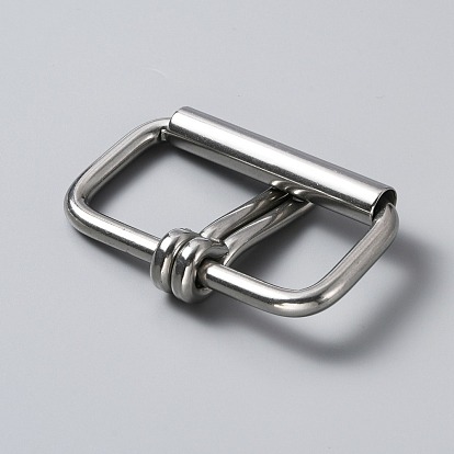 Stainless Steel Roller Buckles, 2 Piece Pin Buckle for Men DIY Belt Accessories, Rectangle