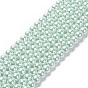 Perles de verre de qualité A, nacré, ronde