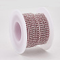 Electrophoresis Iron Rhinestone Strass Chains, Crystal Rhinestone Cup Chains, with Spool