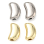 Brass Beads, Kidney Bean, Cadmium Free & Lead Free, Rack Plating, Long-Lasting Plated