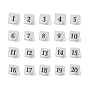 Acrylic Tent Table Number Sign, Reservation Signage Board, Desk Sign Plate, for Wedding, Hotel, Resturant, Number 1~20