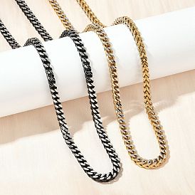 5мм 304 ожерелья из нержавеющей стали с пшеничной цепочкой для женщин и мужчин, вакуумное покрытие pvd