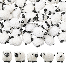 40 шт. миниатюрные украшения из смоляной овцы, аксессуары для домашнего кукольного домика с микро-ландшафтом, притворяясь опорными украшениями
