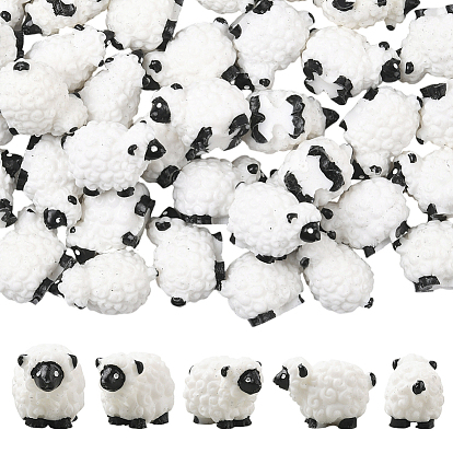 40 шт. миниатюрные украшения из смоляной овцы, аксессуары для домашнего кукольного домика с микро-ландшафтом, притворяясь опорными украшениями