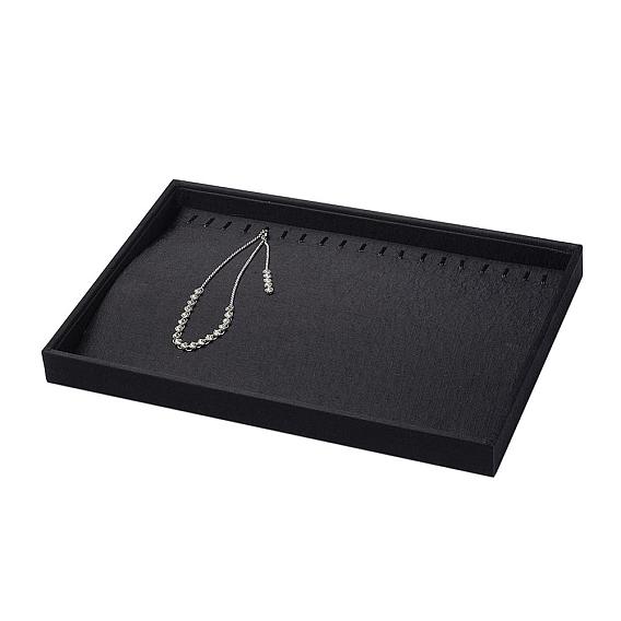 Wood Necklace Displays, Rectangle, Cover with Cloth