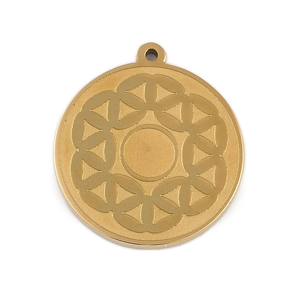 Ионное покрытие (ip) 304 подвески из нержавеющей стали, плоский круглый шарм