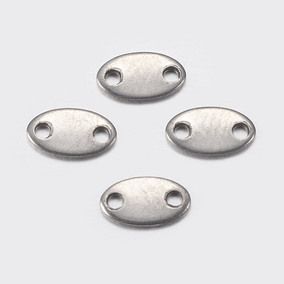 201 Stainless Steel Chain Tabs, Chain Extender Connectors, Oval