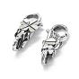Thailand 925 Sterling Silver Lobster Claw Clasps, Clover