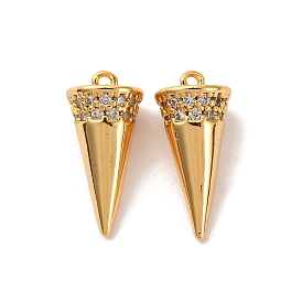 Латунные микро проложить кубического циркония подвески, конус прелести, долговечный, без никеля 