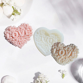 Valentine's Day Love Heart Soap DIY Food Grade Silicone Mold, Resin Casting Molds, for UV Resin, Epoxy Resin Craft Making