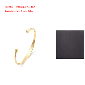 304 Stainless Steel Cuff Bangles for Women, Ion Plating(IP)