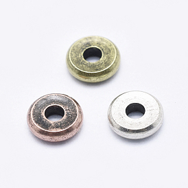 Brass Spacer Beads, Long-Lasting Plated, Cadmium Free & Nickel Free & Lead Free, Flat Round
