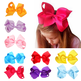 Grosgrain bowknot аллигаторные зажимы для волос, С железными аллигаторами