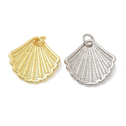 Латунные подвески, подвески в форме ракушек, долговечный, стойки покрытие, без свинца и без кадмия, с целью перехода в кольце