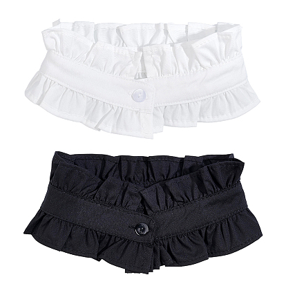 2 pièces 2 couleurs faux col en coton, fournitures pour vêtements à faire soi-même