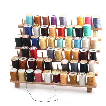 60 Spools Solid Wood Sewing Embroidery Thread Stand, Holder Rack